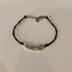 Gold, black diamond bracelet